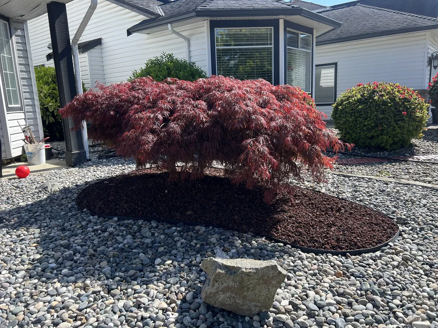 Wide interlocking paver driveway in front of a family home.